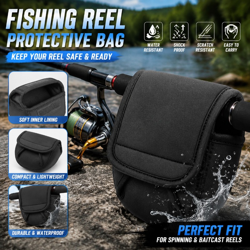 Reel Cover - Schutzhülle für Angelrollen, Tasche für Spinnrollen,